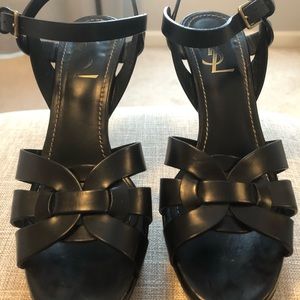 YSL Classic Tribute 75 Leather Plateau Sandle